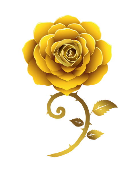 Golden Rose Decoration